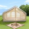 6.3m Â² Inflatable Camping Tent , 4 Season Waterproof Windproof, Clear Skylight & 420D Oxford Waterproof, Air Tent with Mesh Windows/Doors