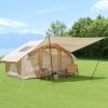 6.3m Â² Inflatable Camping Tent with canopy , 4 Season Waterproof Windproof, Clear Skylight & 420D Oxford Waterproof, Air Tent with Mesh Windows/Doors