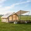 6.3m Â² Inflatable Camping Tent with canopy , 4 Season Waterproof Windproof, Clear Skylight & 420D Oxford Waterproof, Air Tent with Mesh Windows/Doors