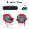 Oversized Heavy Duty Camping Chair, 500 lbs Capacity, Foldable Outdoor Seat with Cup Holder & Side Pockets, Portable Lawn SeatforOutdoor Activities