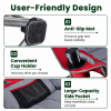 Oversized Heavy Duty Camping Chair, 500 lbs Capacity, Foldable Outdoor Seat with Cup Holder & Side Pockets, Portable Lawn SeatforOutdoor Activities