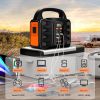 150W Portable Power Station, 155Wh 42000mAh Outdoor Solar Generator 110V AC DC Ports for Home Backup, Outdoor RV Camping