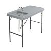 Folding Portable Fish Fillet & Hunting & Cutting Table with Sink Faucet