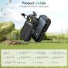 40000mAh Solar Hand Crank Power Bank with Built-in 4 Cables, Emergency Portable Charger with Flashlight for Camping, Hurricanes, Travel