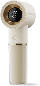 Handheld Portable Fan, 6-Speed Powerful Mini Personal Fan, Rechargeable 5000mAh Battery with Up to 15 Hours Runtime (Color: CreamWhite)