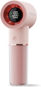 Handheld Portable Fan, 6-Speed Powerful Mini Personal Fan, Rechargeable 5000mAh Battery with Up to 15 Hours Runtime (Color: Pink)