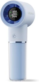 Handheld Portable Fan, 6-Speed Powerful Mini Personal Fan, Rechargeable 5000mAh Battery with Up to 15 Hours Runtime (Color: Blue)