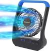 Battery Powered Fan, Long Lasting Battery Operated Fans for Camping, Portable D-Cell Desk Fan with Timer, 3 Speeds, Whisper Quiet, 180Â° Rotation