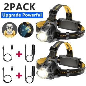 99000000LM Stärkste Wiederaufladbare Stirnlampe Superhelles LED Kopf Taschenlamp (Option: 2pcs)